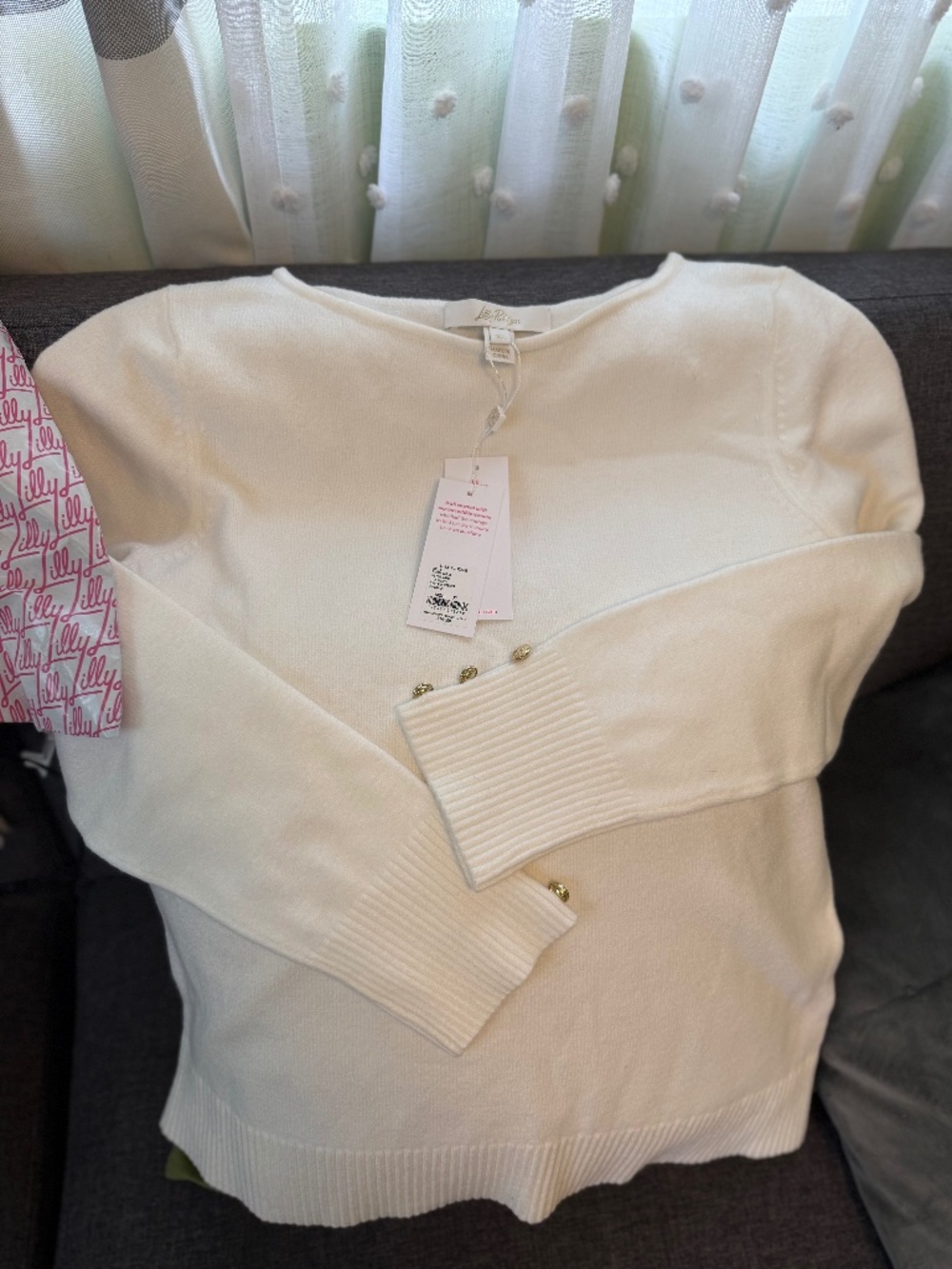 Lilly Pulitzer white sweater